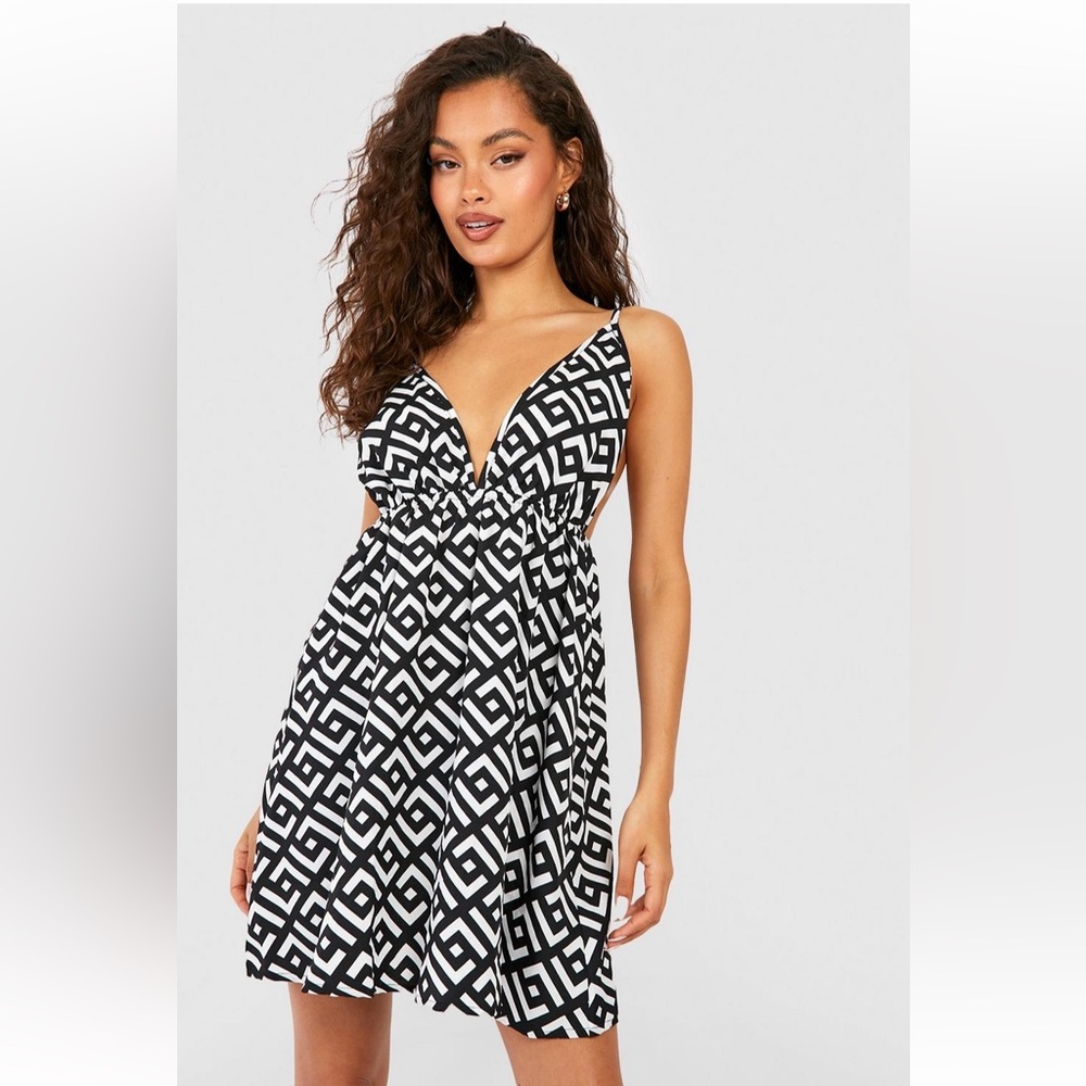 Boohoo Geo strappy Sundress.
